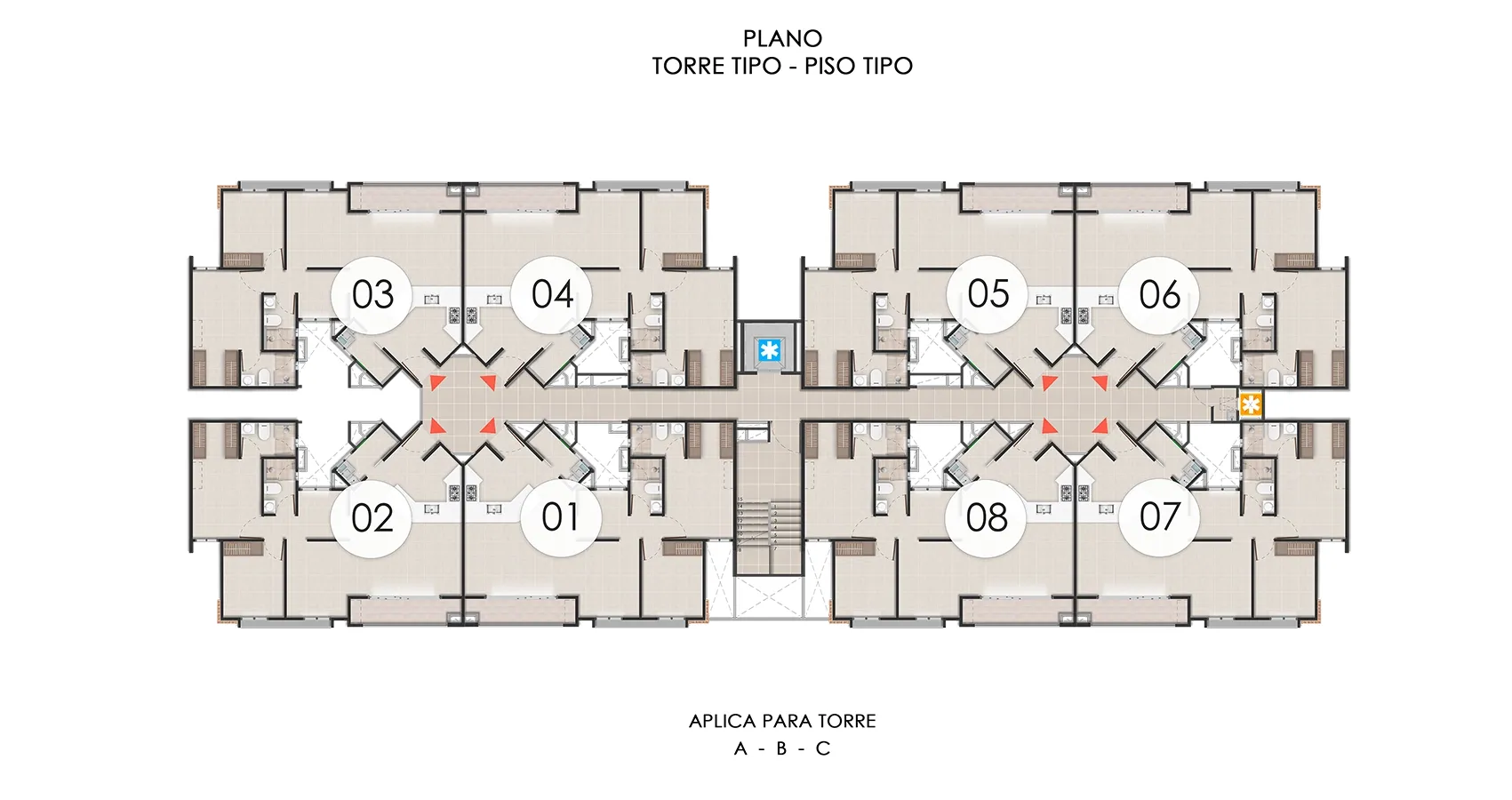 Plano torre tipo piso