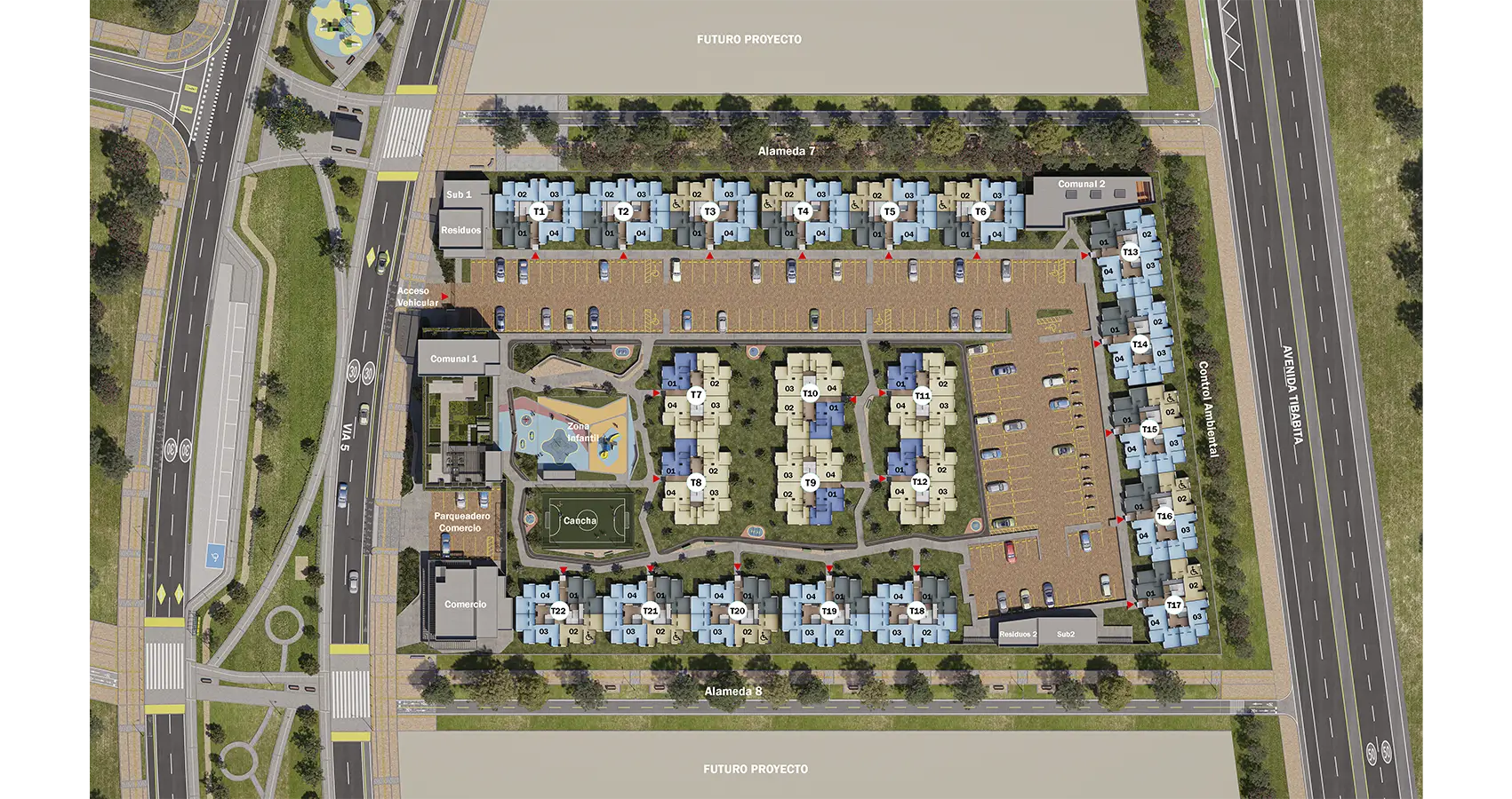 Planta urbana del proyecto Atria