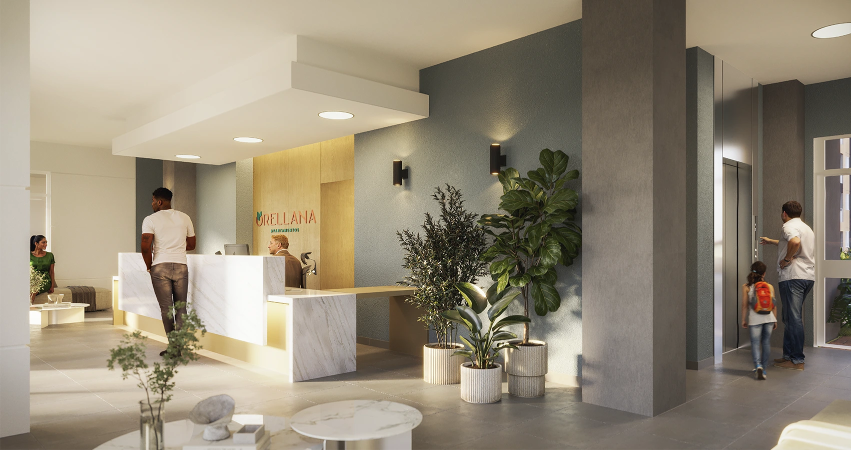 Lobby del proyecto Orellana