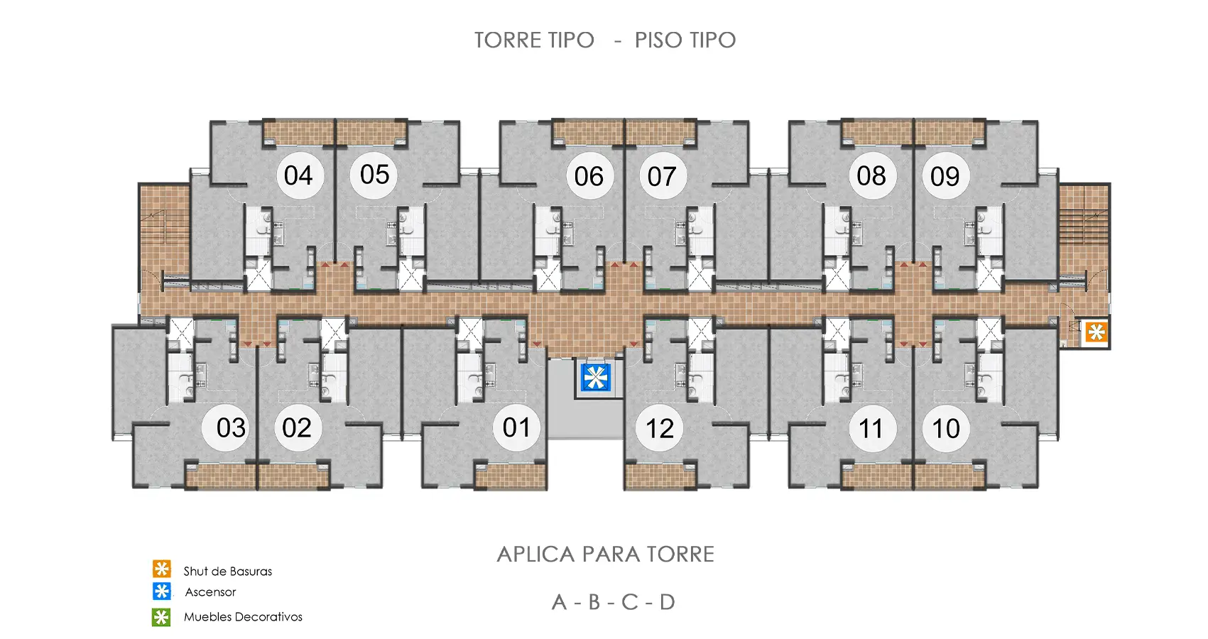 Torre tipo del proyecto Orellana