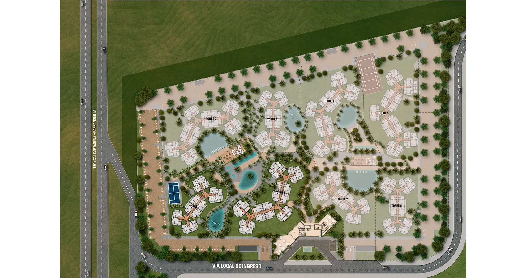 Planta urbana del proyecto Palmaia