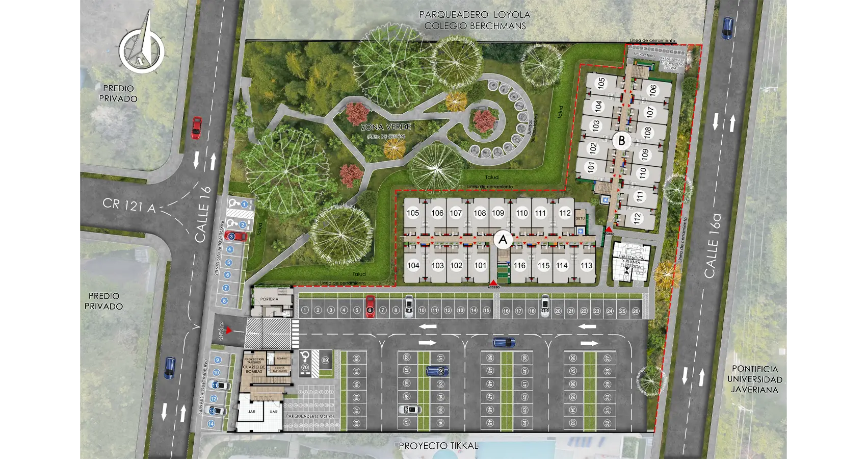 Planta Urbana del proyecto Arbopance