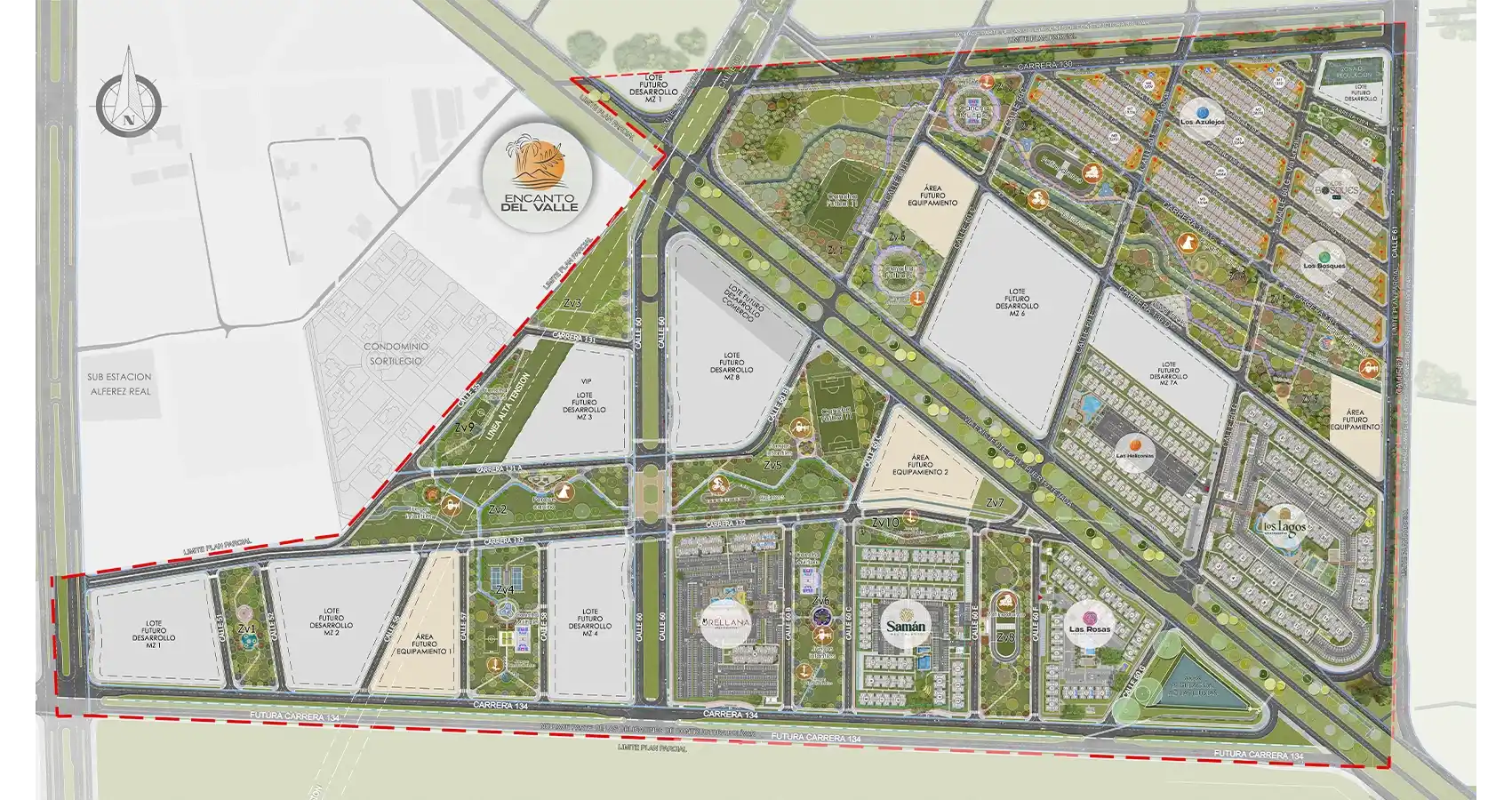Planta urbana macroproyecto Encanto del Valle