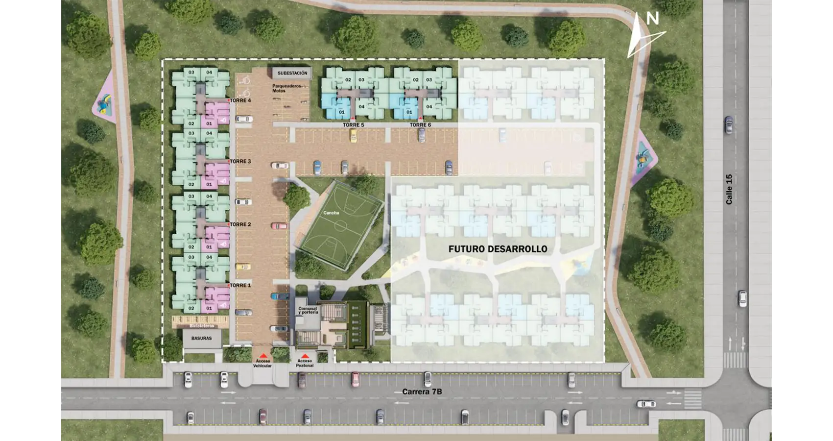 Planta urbana del proyecto Palo de Rosa