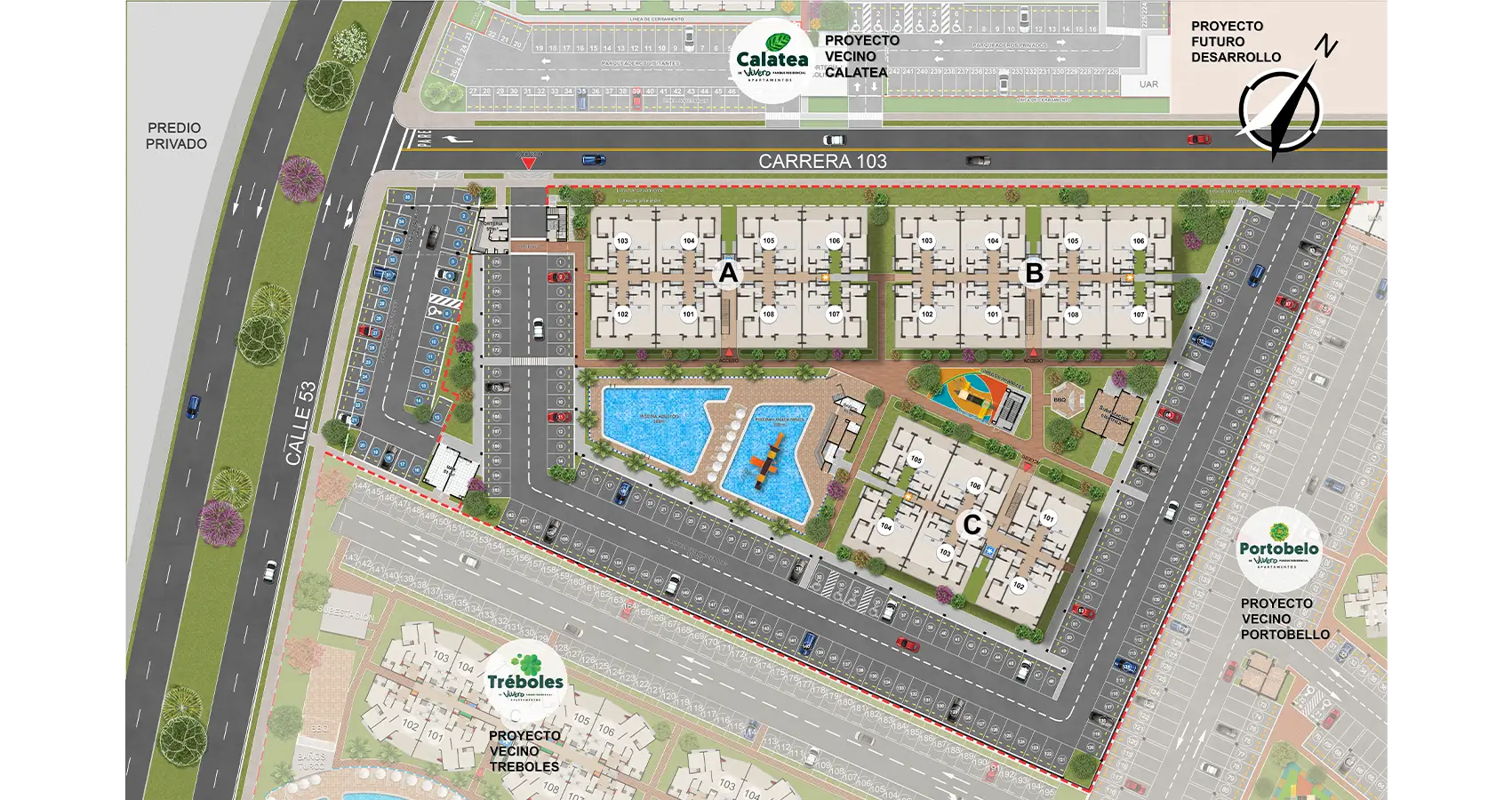 Planta urbana del proyecto Romero