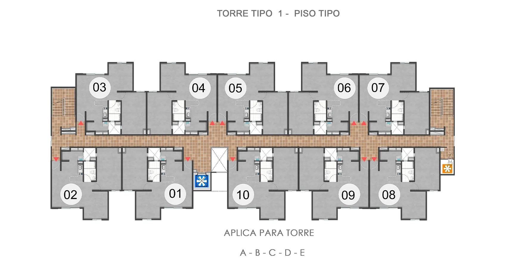 Torre tipo del proyecto Sol Terra, Armenia: Vista de una de las torres residenciales del proyecto.