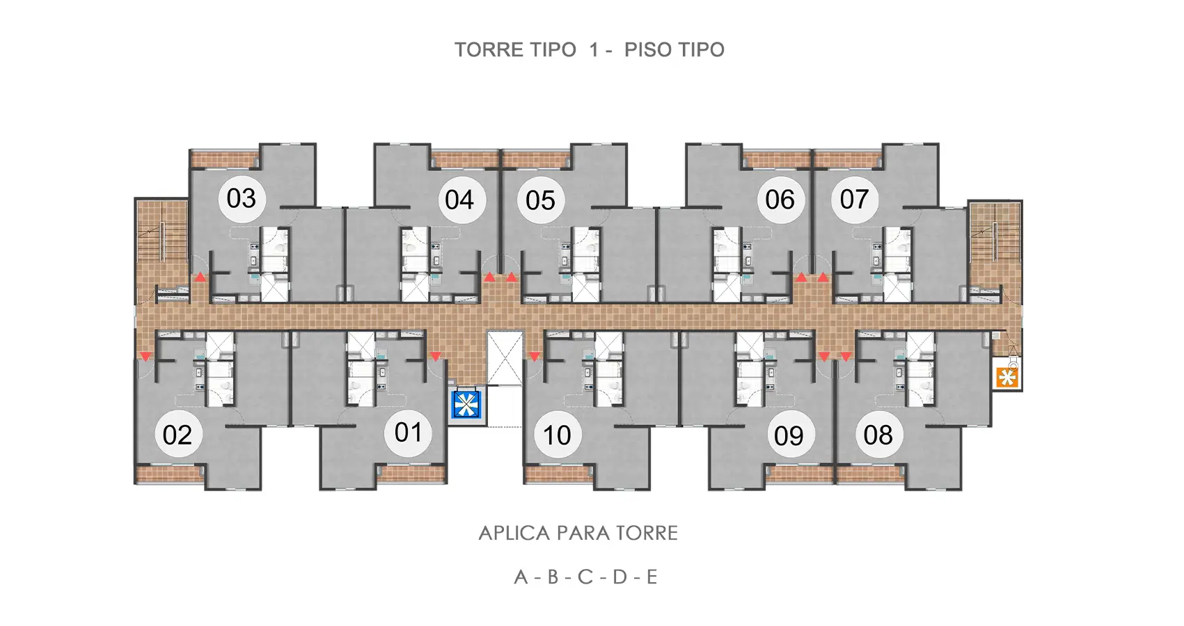 Torre tipo del proyecto Sol Terra, Armenia: Vista de una de las torres residenciales del proyecto.