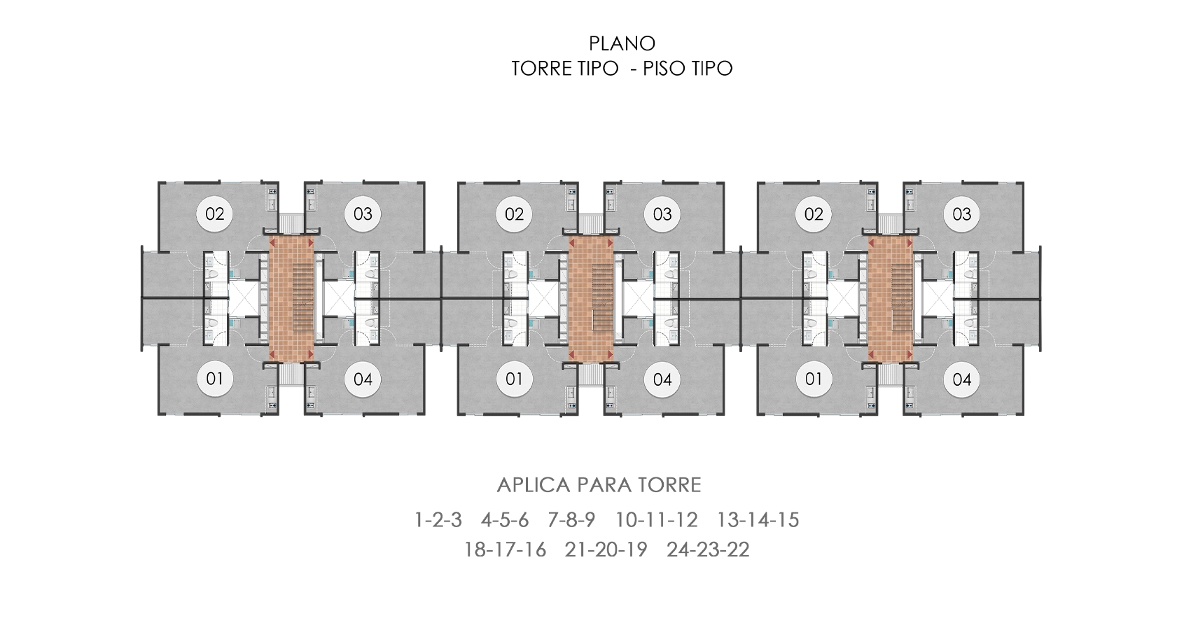 Torre tipo del proyecto Las Rosas