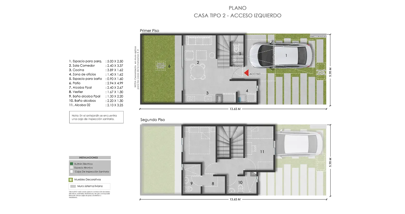 Plano Casa tipo 2 Los bosques 