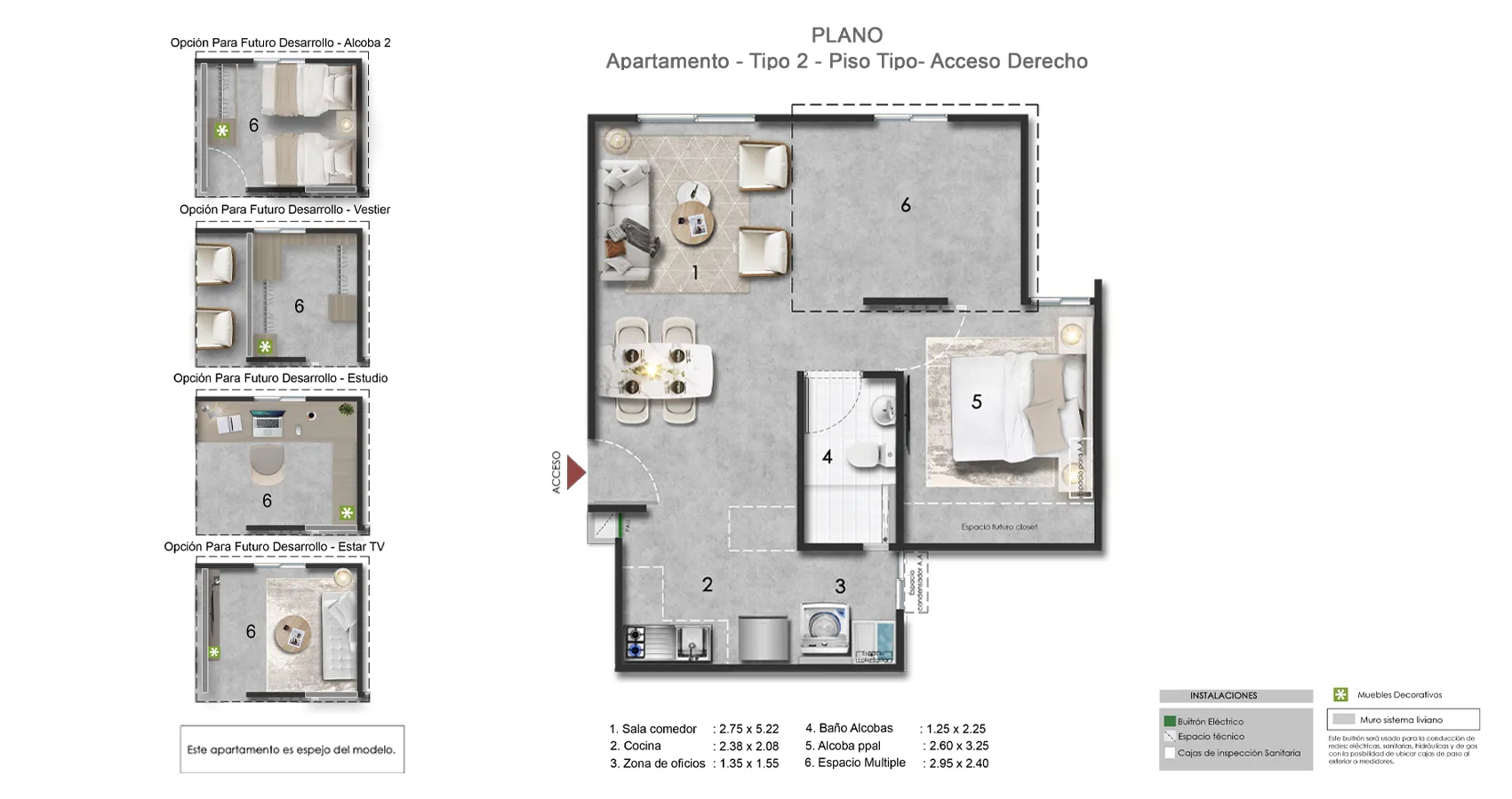 Apartamento tipo 45