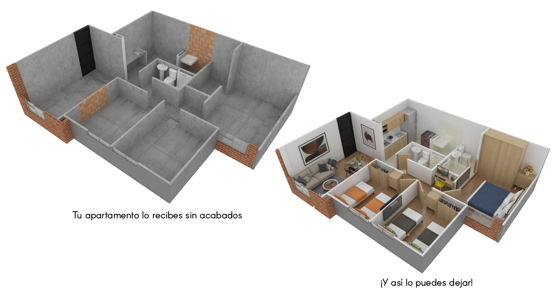 Las Violetas proyecto con subsidio de vivienda en Bogotá Constructora Bolívar.