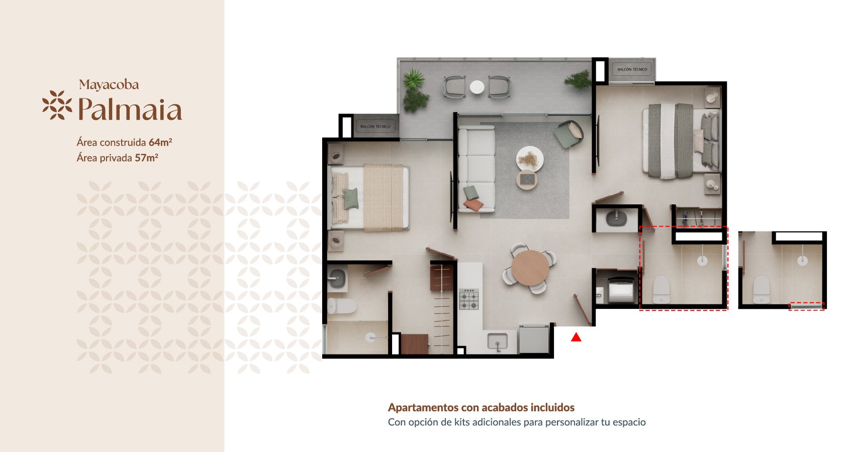 Apartamento tipo 64 Palmaia