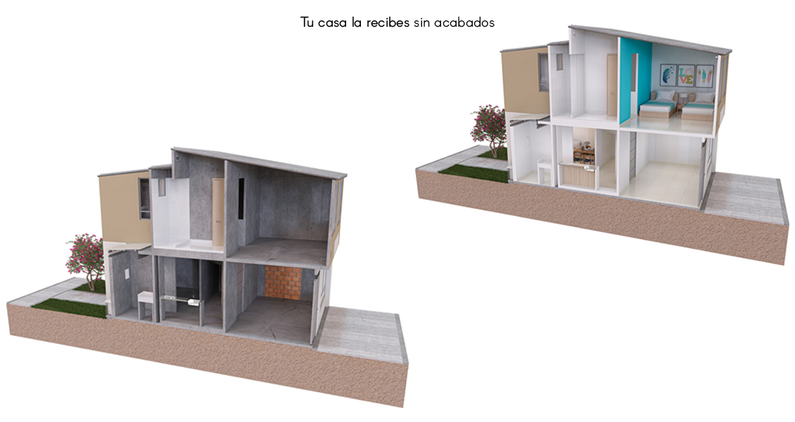proyecto de casas con subsidio de vivienda en barranquilla, conjunto cerrado, constructora bolivar