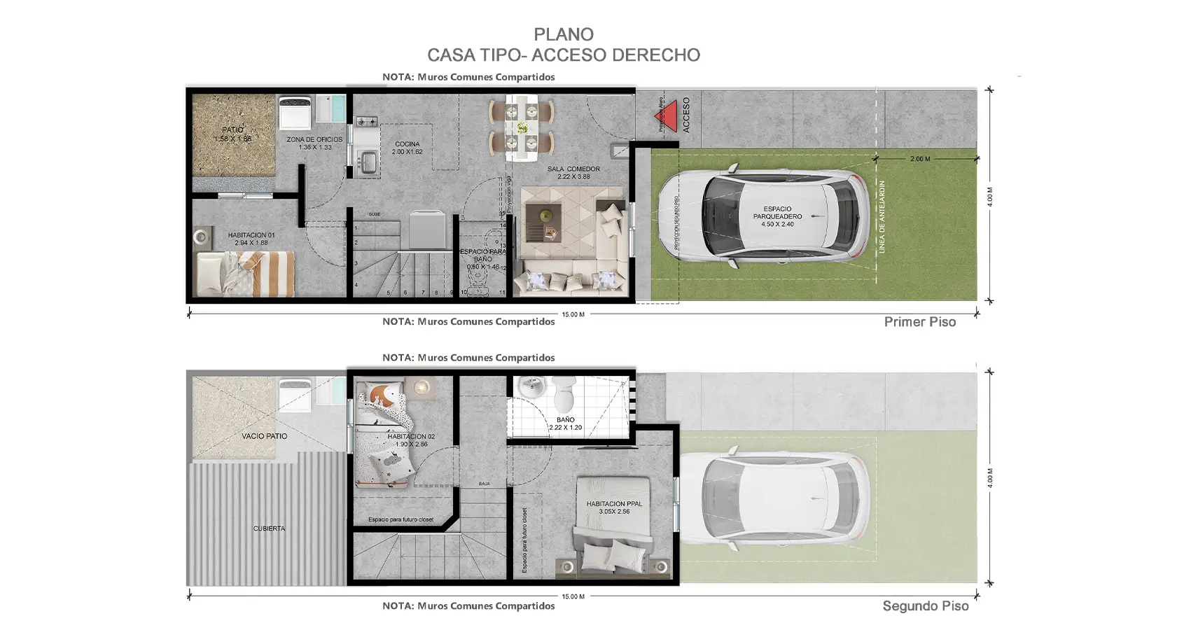 Plano casa tipo 49 del proyecto nativo 