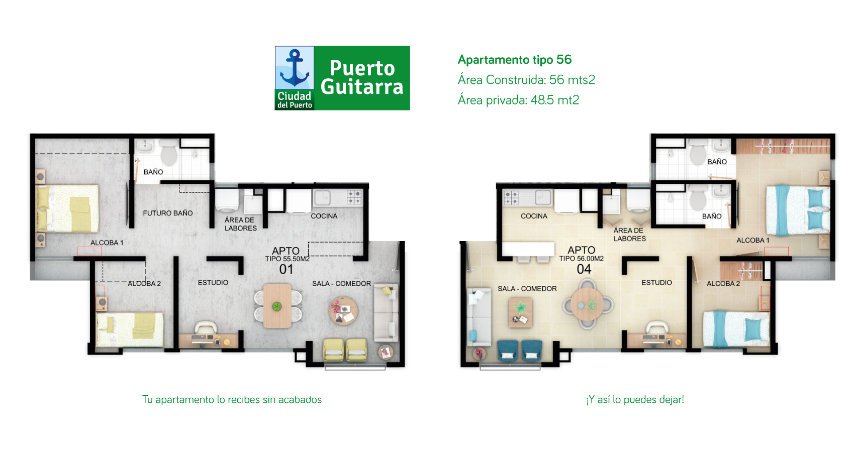Puerto Guitarra, proyecto de apartamentos en Soledad - Atlantico, subsidio de vivienda.