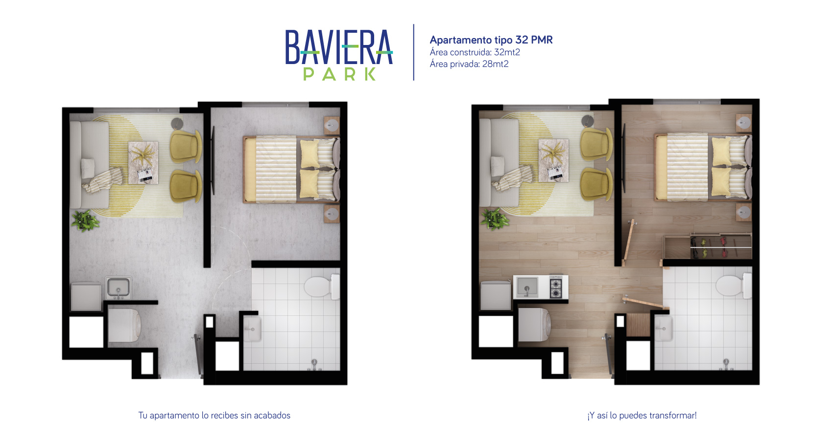 apartamentos en venta bogota norte, apartamento tipo 32 baviera park 