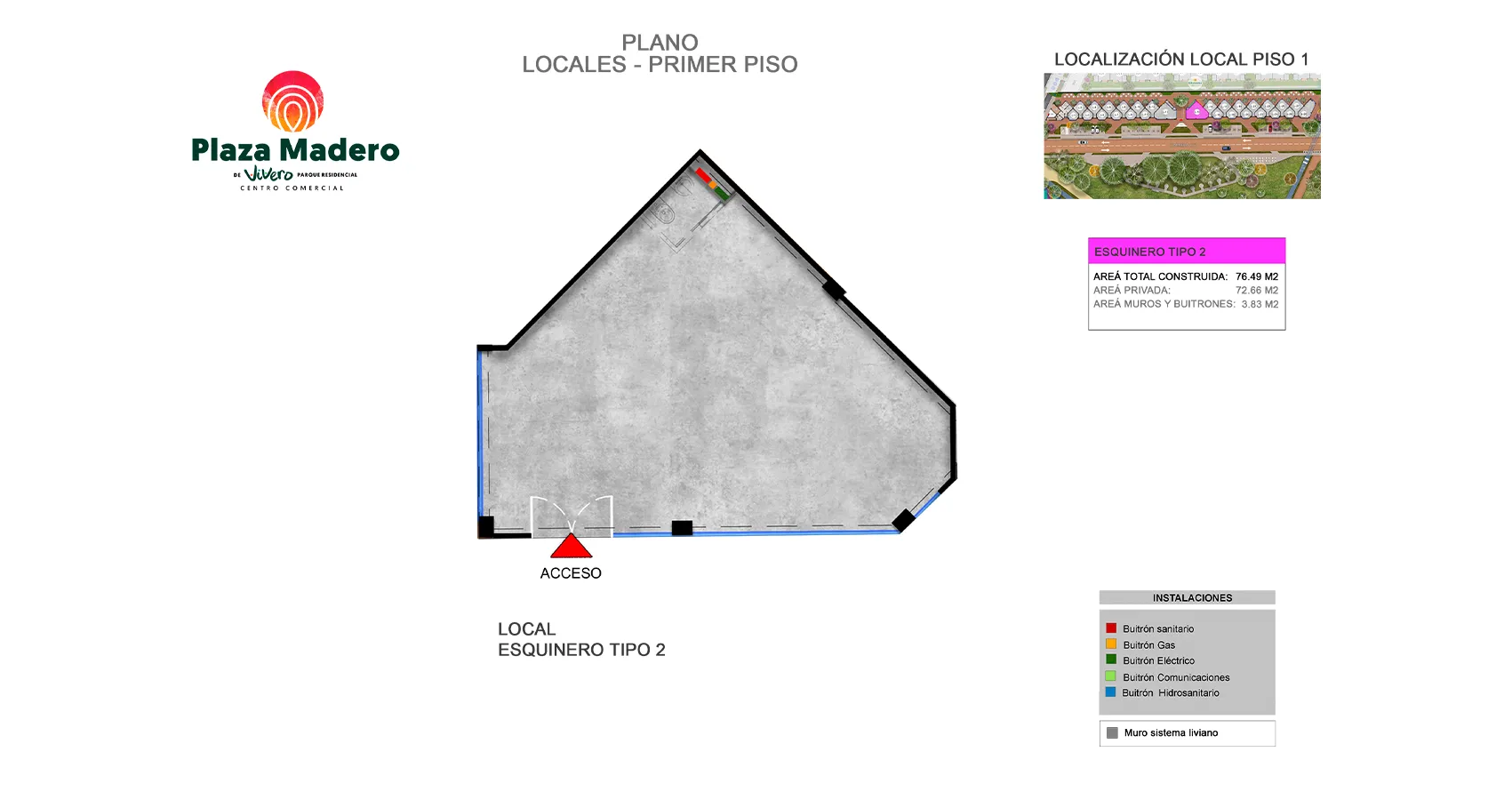 Local tipo t2 plaza madero