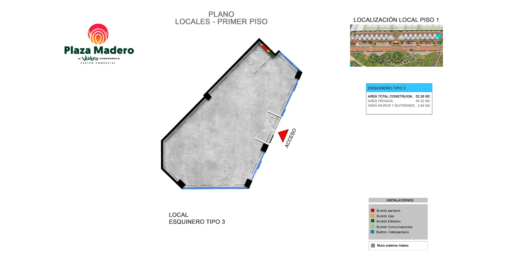 plano tipo 3 plaza madero vivero parque residencial