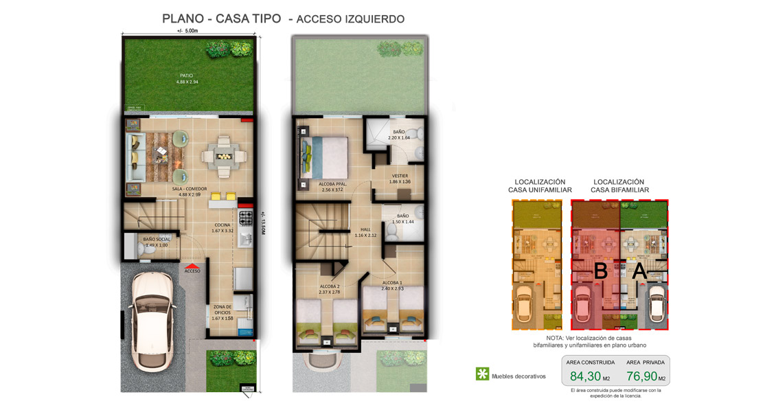 Proyecto de apartamentos en casas,  constructora bolivar