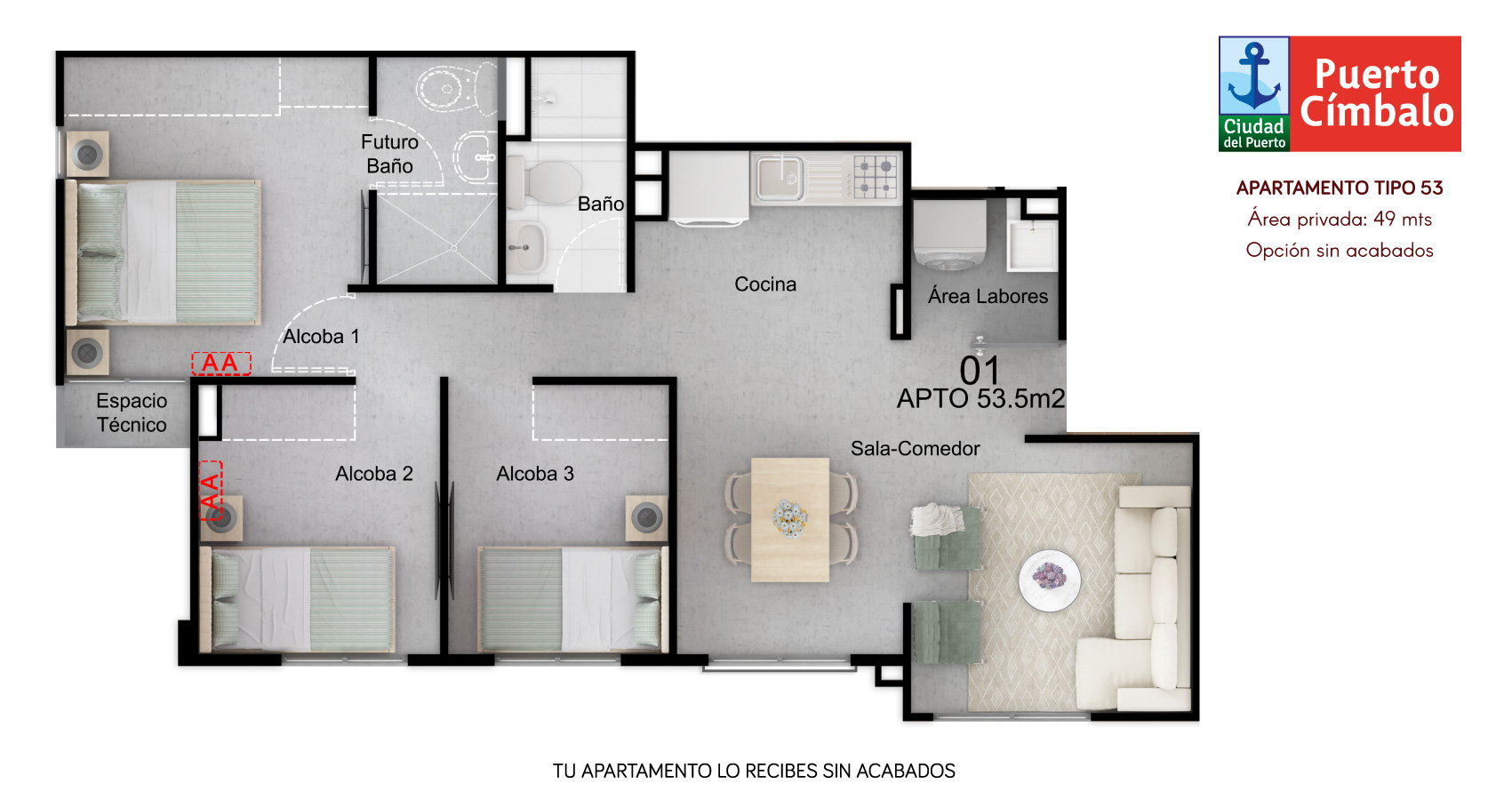 Puerto Címbalo proyecto vivienda con subsidio en Soledad Constructora Bolívar 