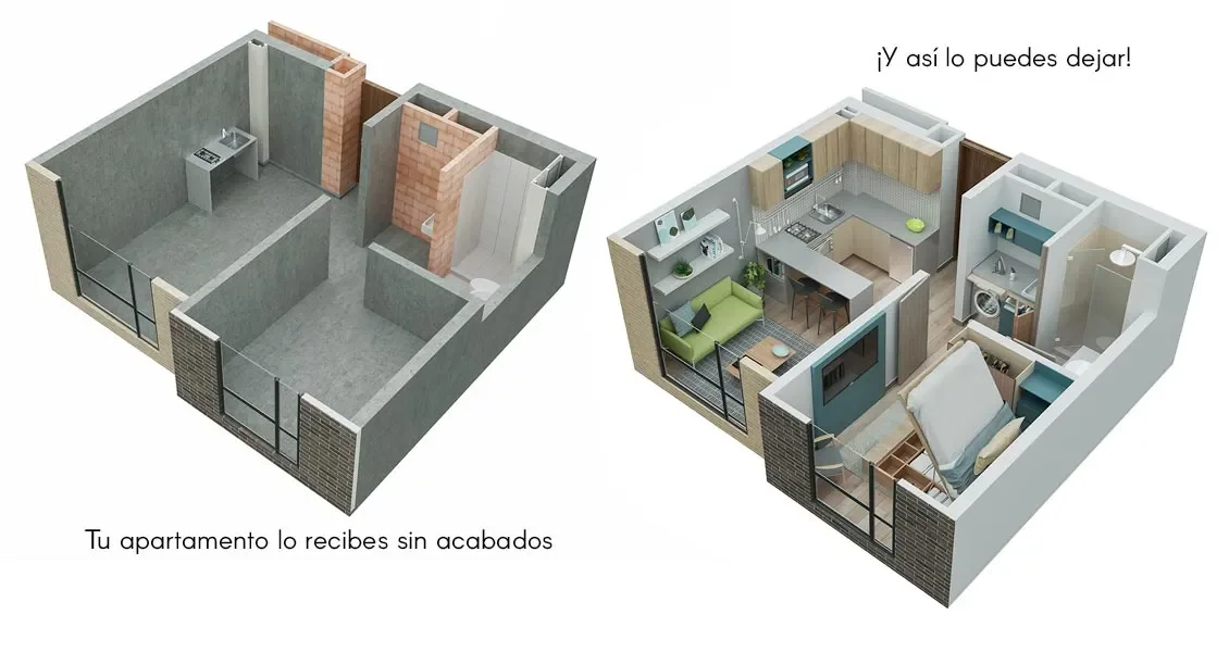 park living apartamento tipo 30 proyecto de vivienda en Bogotá Constructora Bolívar