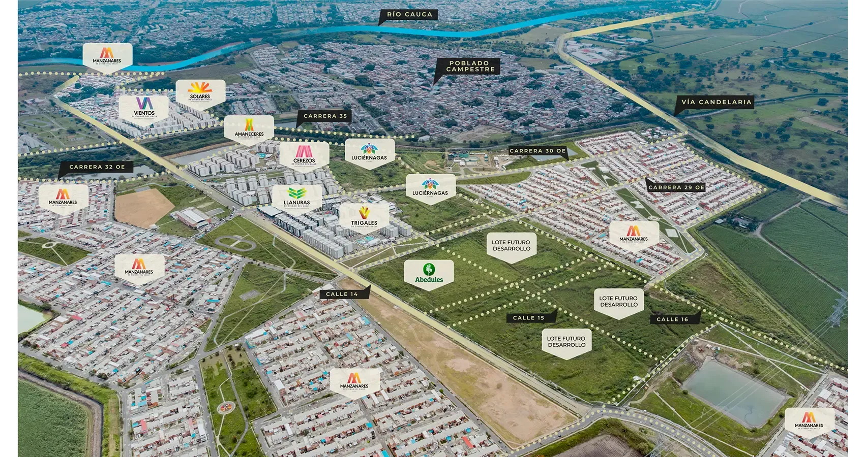 Foto aérea Ciudad del Valle