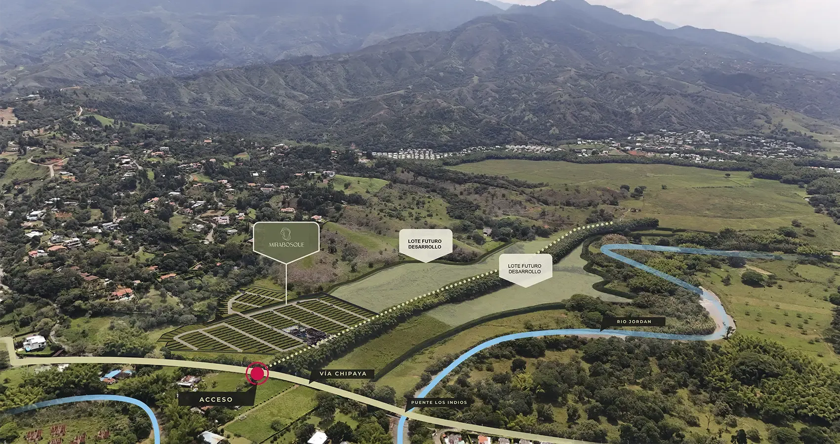 Imagen Aérea del proyecto Mirabosque