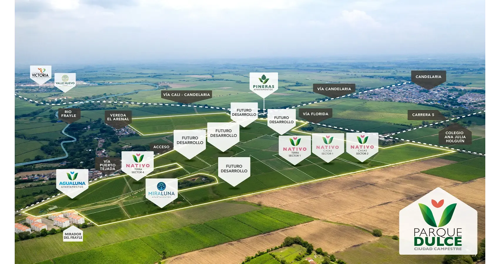 Foto aérea Parque Dulce