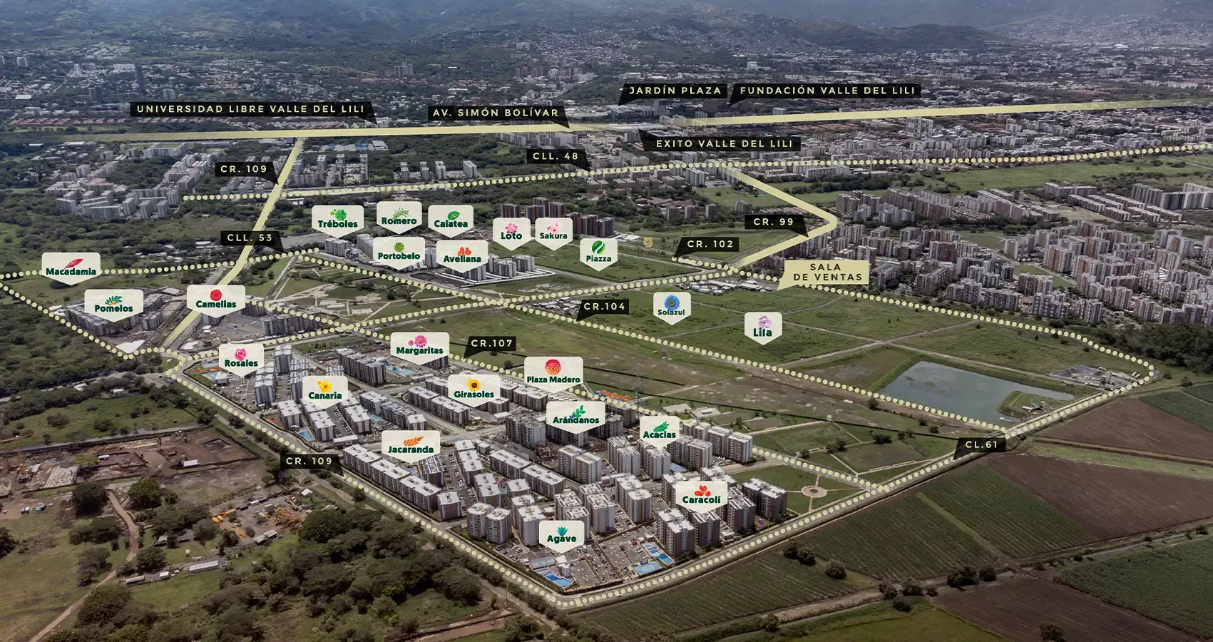 Foto aérea Macroproyecto Vivero Parque Residencial 